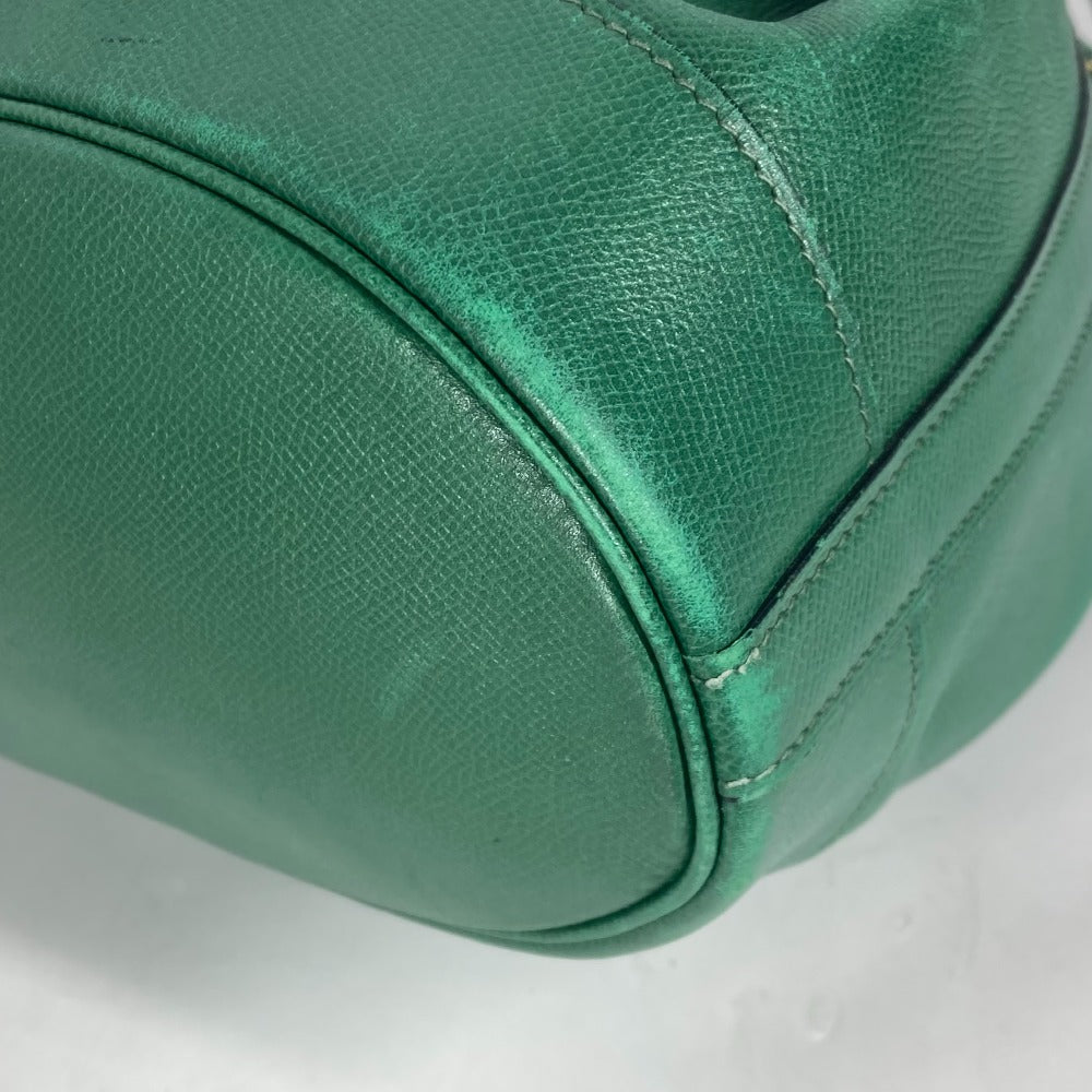 HERMES Shoulder Bag Courchevel green Drawstring Bag Crossbody Market GM Women Used Authentic