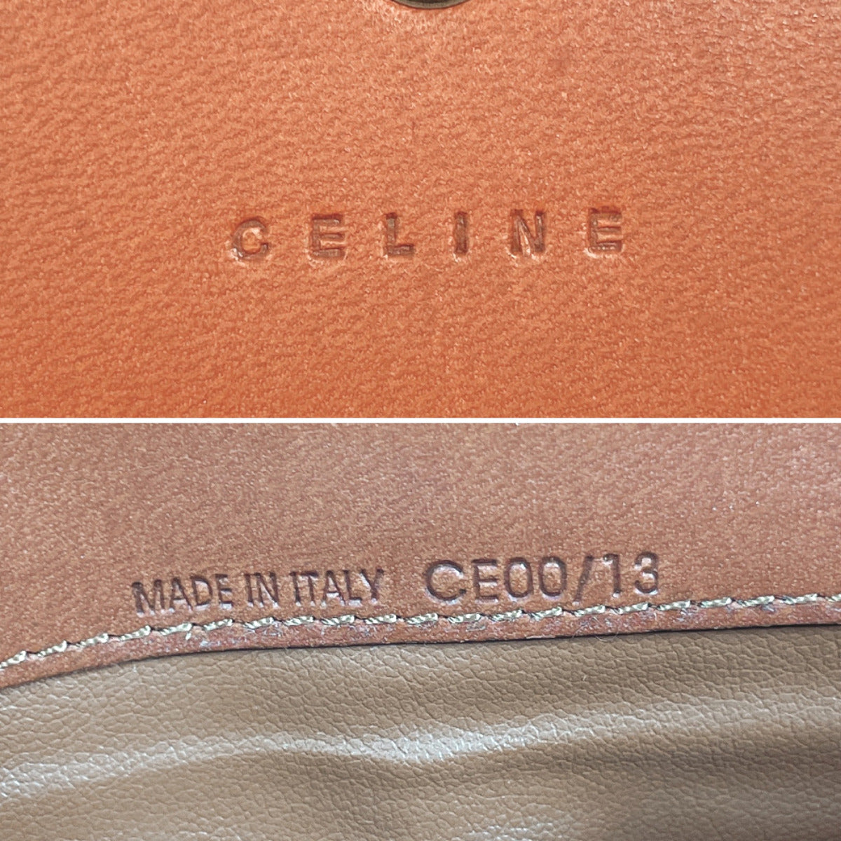 CELINE Long Wallet Purse leather Brown vintage Women Used Authentic