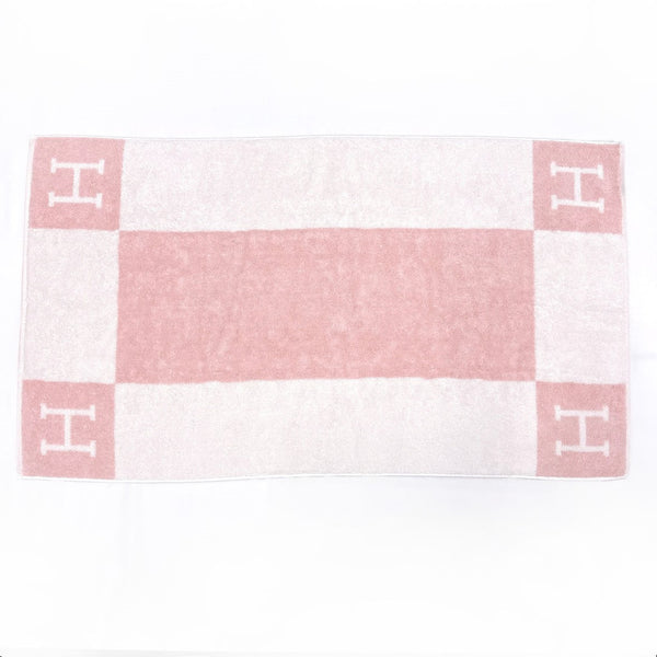 HERMES towel Avalon Cotton, 100% cotton H102193M 02 pink Used Authentic