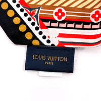 LOUIS VUITTON scarf Bando BB Pop LV Silk, 100% silk M73865 Red Women Used Authentic
