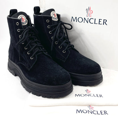 MONCLER boots 1041100 Suede black Lace up boots ULYSSE SCARPA mens 42 Used Authentic