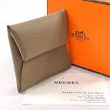 HERMES Coin case Bastia Epsom Brown Women Used Authentic