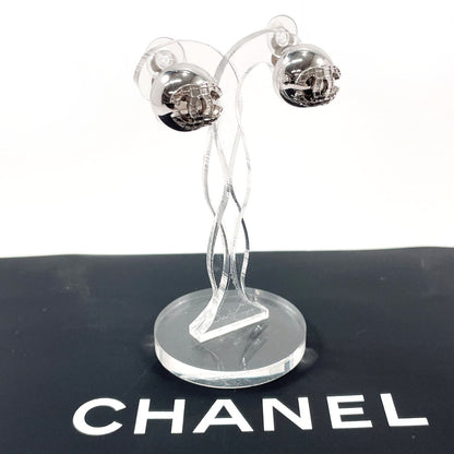 CHANEL Earring metal Silver COCO Mark Women Used Authentic