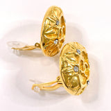 CHANEL Earring vintage COCO Mark Metal, Rhinestone gold Women Used Authentic