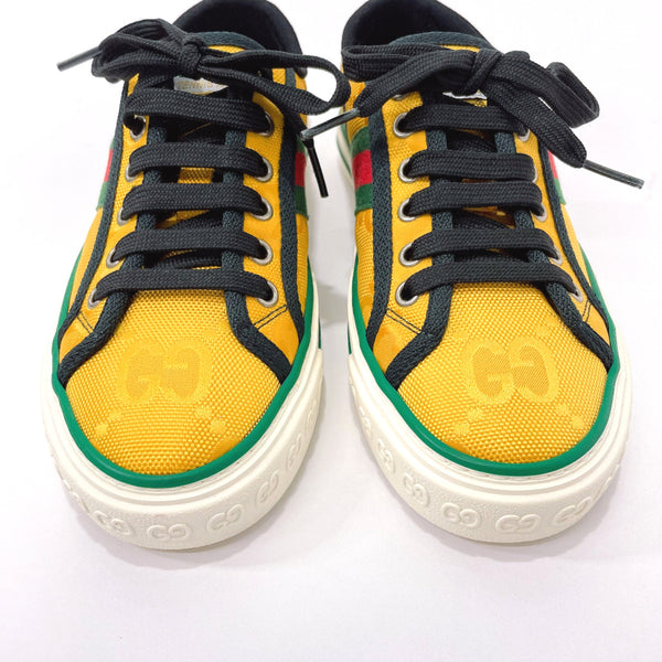 GUCCI sneakers Off The Grid Tennis 1977 GG canvas 606110 yellow Women Used Authentic
