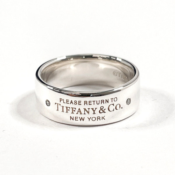 TIFFANY&Co. Ring 2P diamond Return to Silver925, Diamond Silver Women Used Authentic