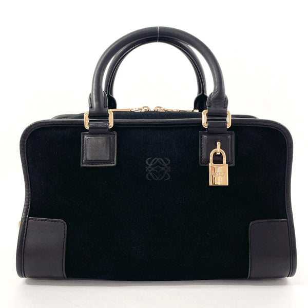 LOEWE Handbag Amazona 28 Suede, Leather 352.61.A03 black Women Used Authentic