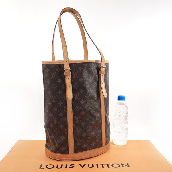 LOUIS VUITTON Tote Bag Bucket GM Monogram canvas, tanned leather M42236 Brown Women Used Authentic