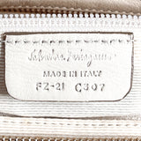 Salvatore Ferragamo Handbag 2WAY Sofia Canvas, leather FZ-21 white Women Used Authentic