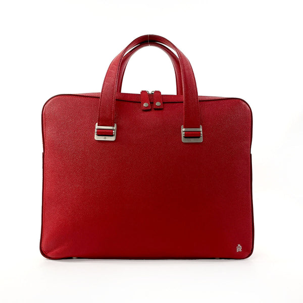 Dunhill Business bag leather Red mens Used Authentic