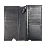 SAINT LAURENT PARIS Long Wallet Purse Continental wallet leather 396308 black mens Used Authentic