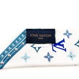 LOUIS VUITTON scarf Bandeau BB Studs Silk, 100% silk M77828 blue Women Used Authentic