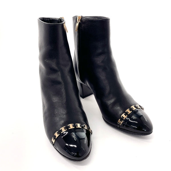 Salvatore Ferragamo boots Vala Ankle boots Leather, Patent Leather black Women Used Authentic