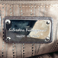 Salvatore Ferragamo Handbag Sofia Gancini leather BW-21 A896 Dark brown Women Used Authentic