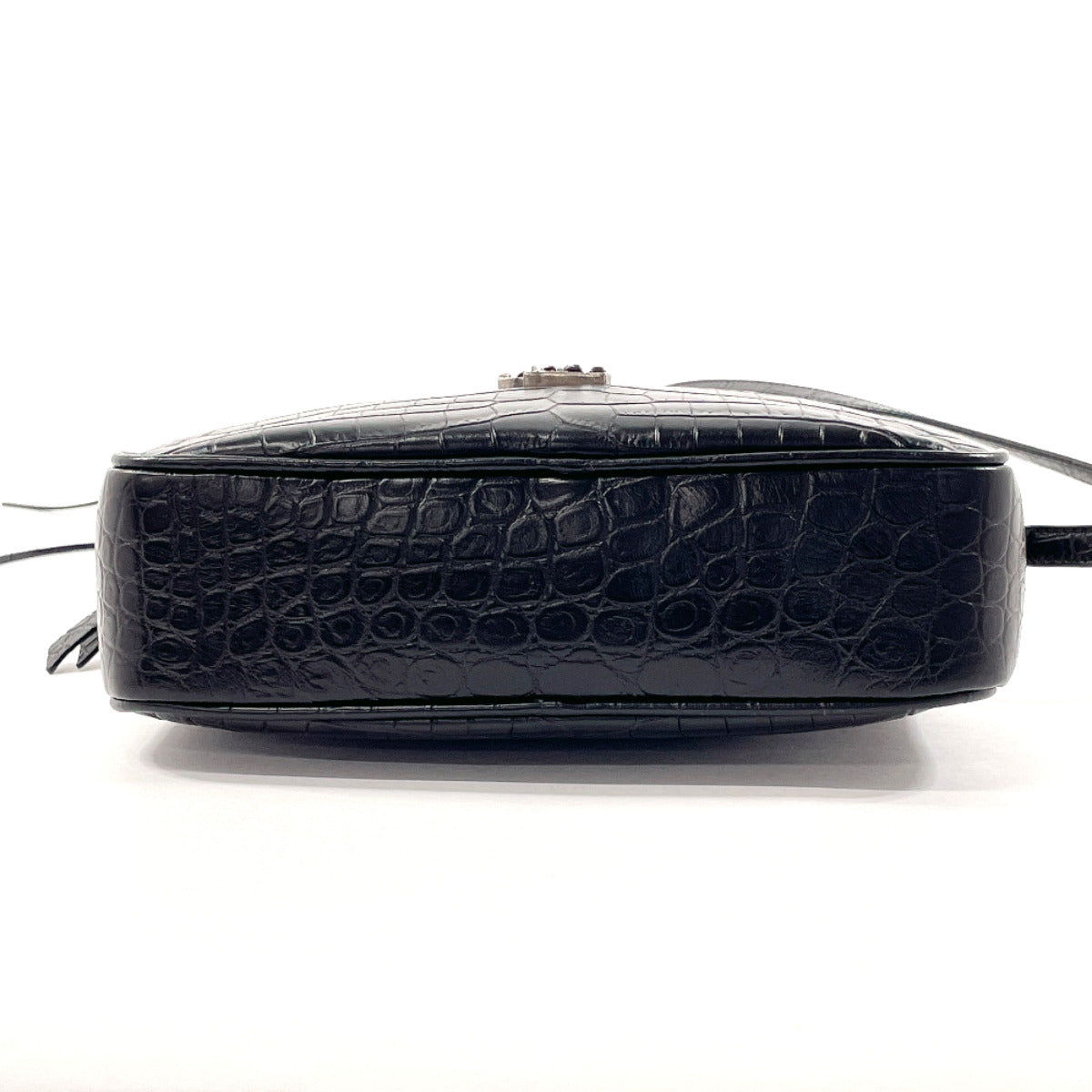 SAINT LAURENT PARIS Shoulder Bag 520535 leather black Croco embossed Lou camera bag