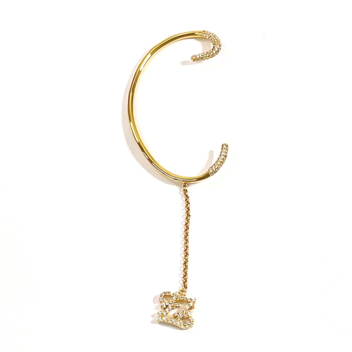 FENDI Earring AR0721 Metal, Rhinestone gold Ear cuff M