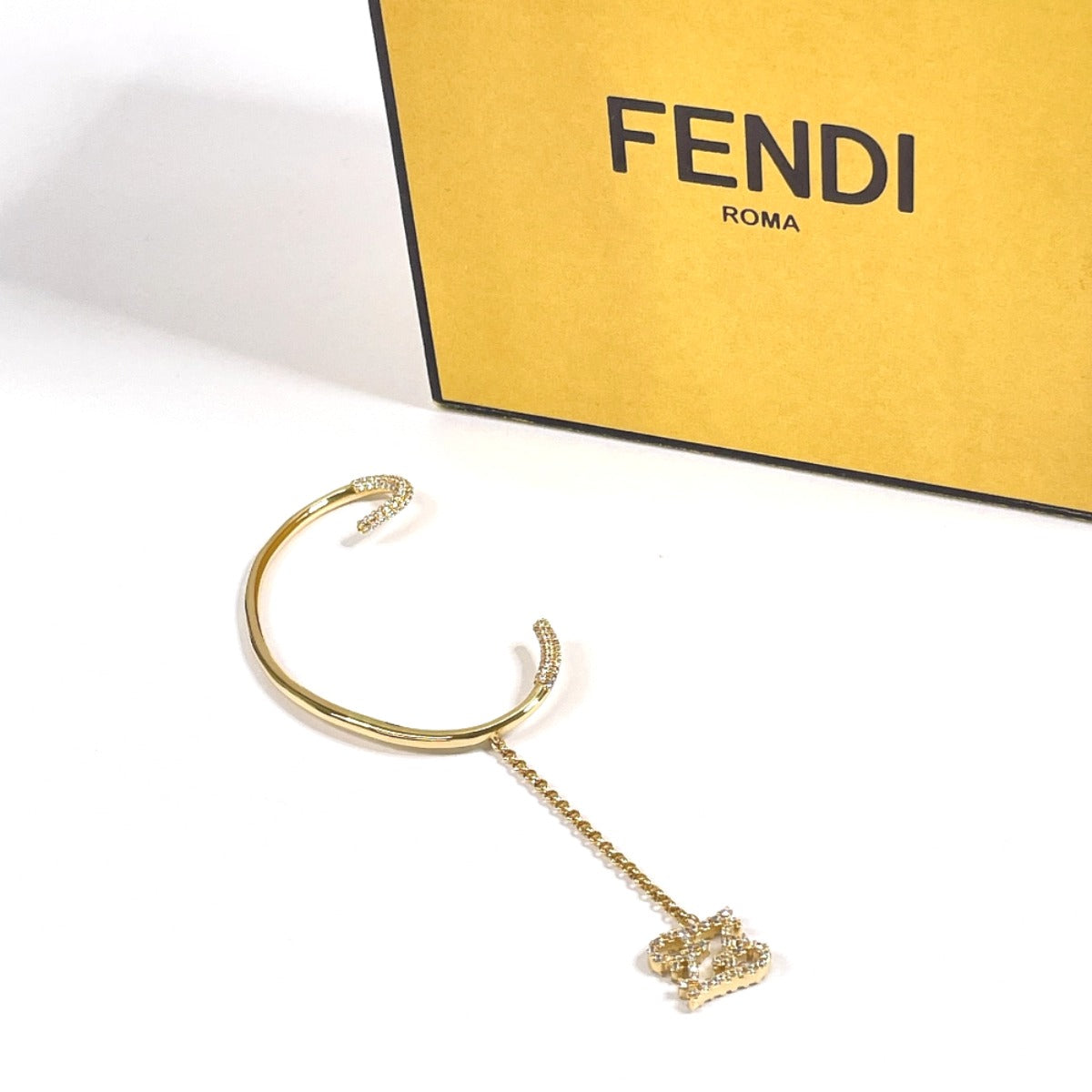 FENDI Earring AR0721 Metal, Rhinestone gold Ear cuff M