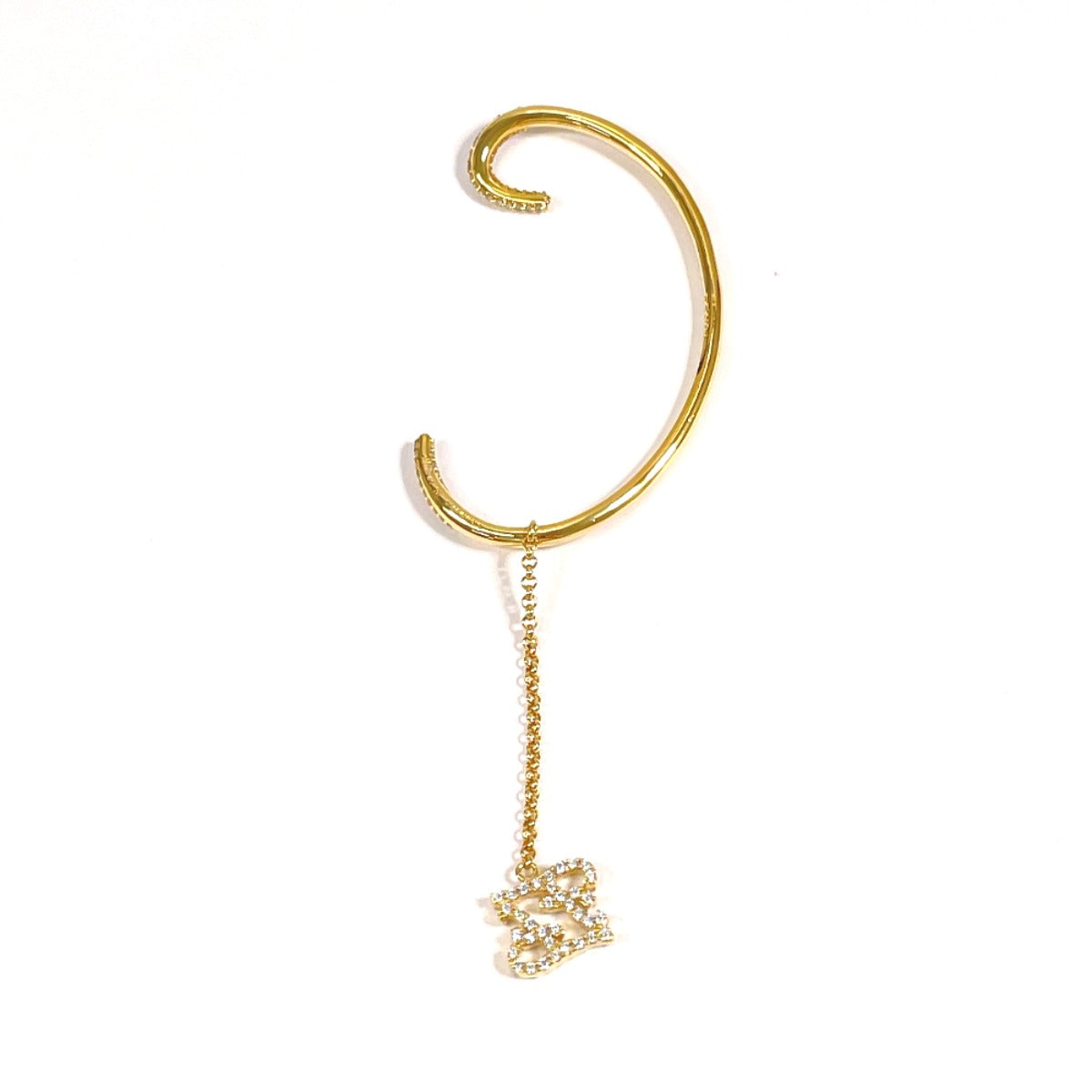 FENDI Earring AR0721 Metal, Rhinestone gold Ear cuff M