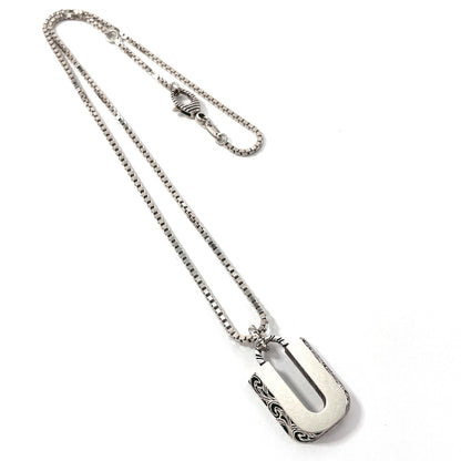 GUCCI Necklace Silver925 Silver Initial Necklace U