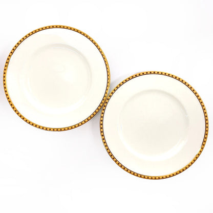 TIFFANY&Co. Tableware Pottery white pair plate Gold Band