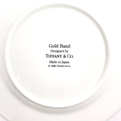 TIFFANY&Co. Tableware Pottery white pair plate Gold Band