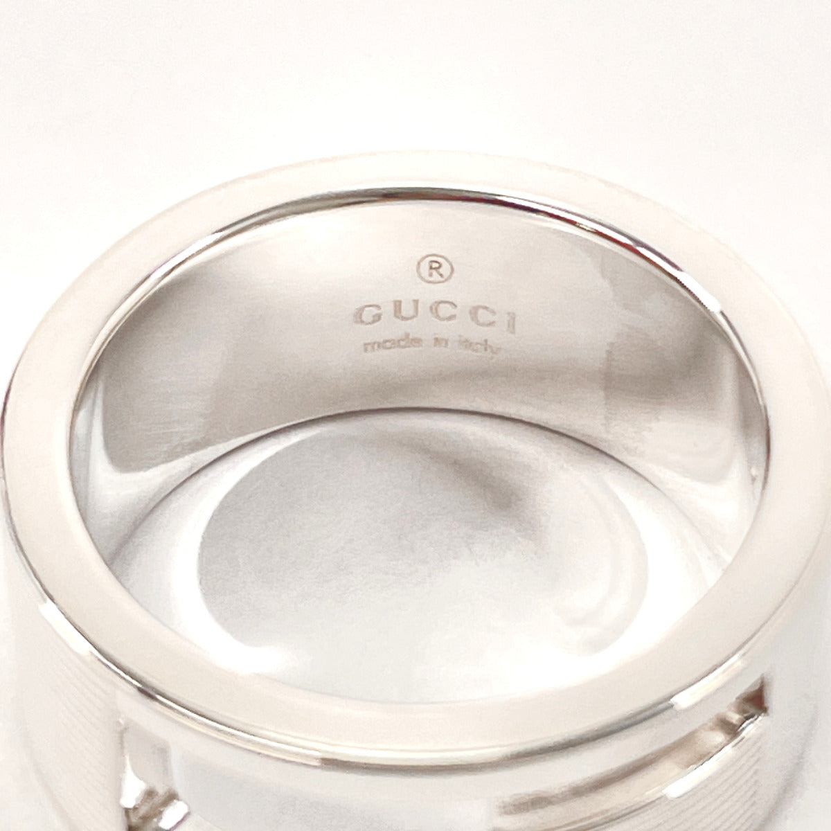 GUCCI Ring Silver925 Silver Branded Cutout G 11