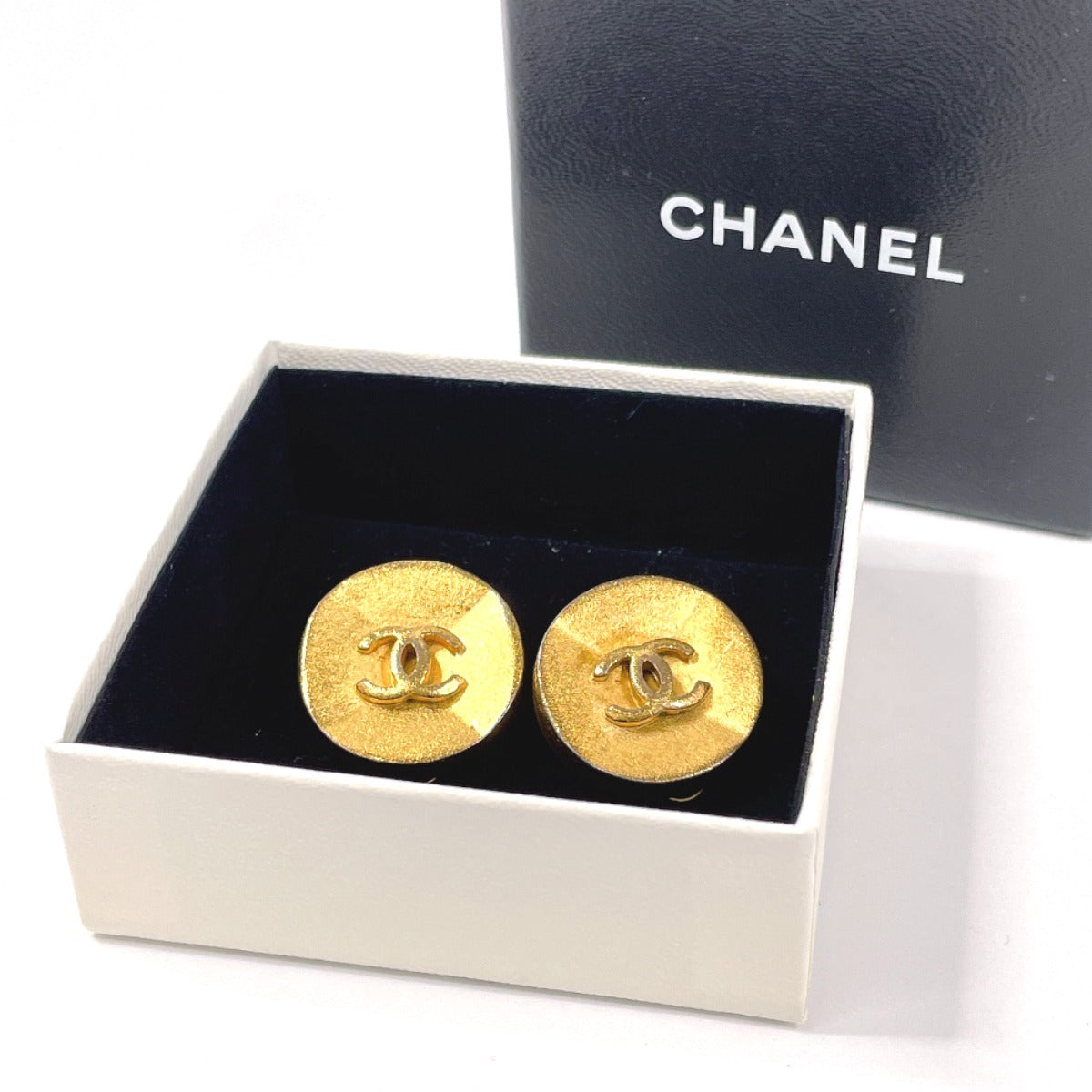 CHANEL Earring metal gold vintage COCO Mark Women Used Authentic