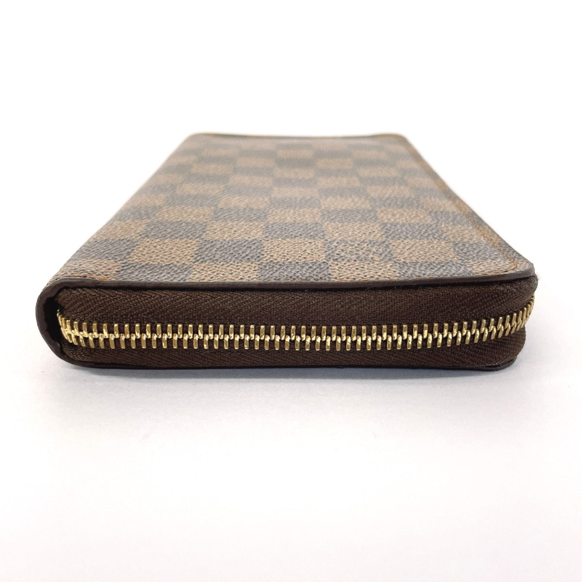 LOUIS VUITTON Long Wallet Purse N60003 Damier Brown Zippy Organizer unisex Used Authentic