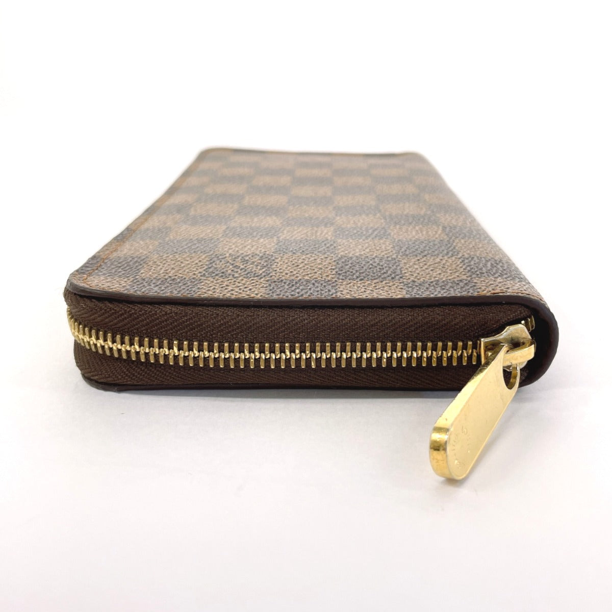 LOUIS VUITTON Long Wallet Purse N60003 Damier Brown Zippy Organizer unisex Used Authentic