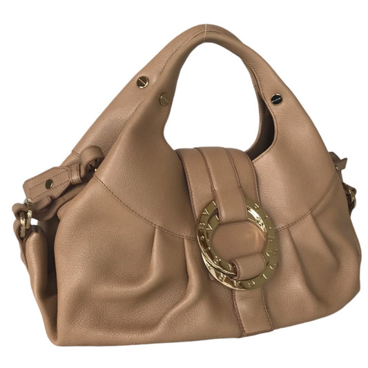 BVLGARI Handbag LD・G10・29835 leather beige Doppioton