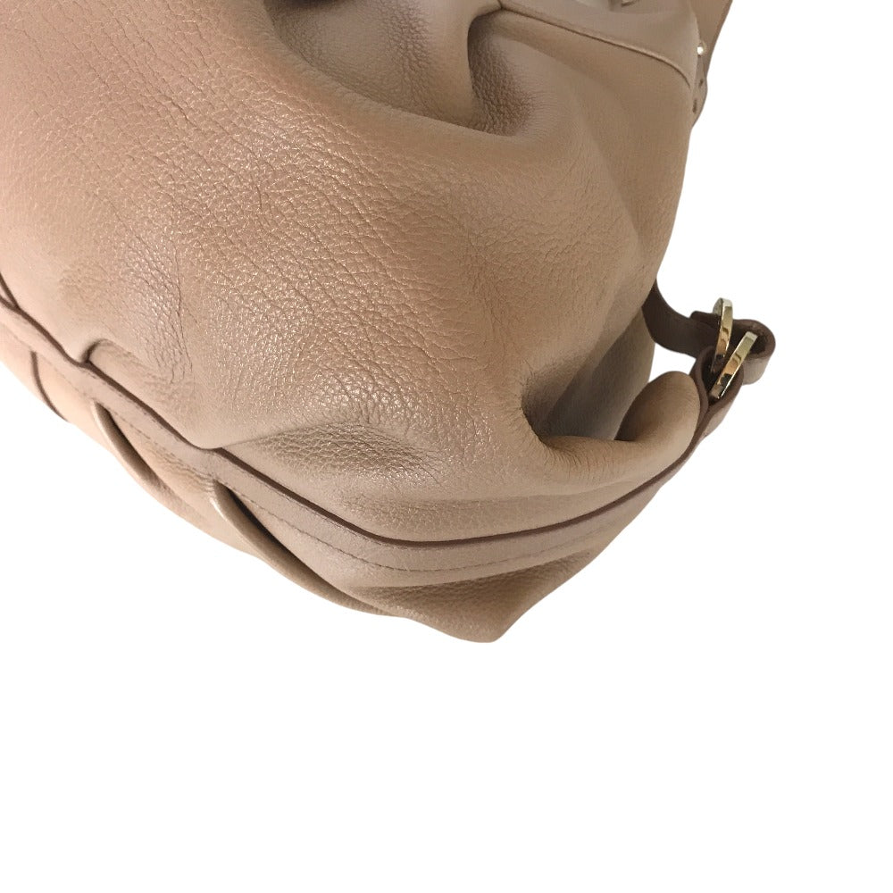 BVLGARI Handbag LD・G10・29835 leather beige Doppioton