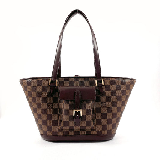 LOUIS VUITTON Tote Bag N51121 Damier Brown Manosque PM