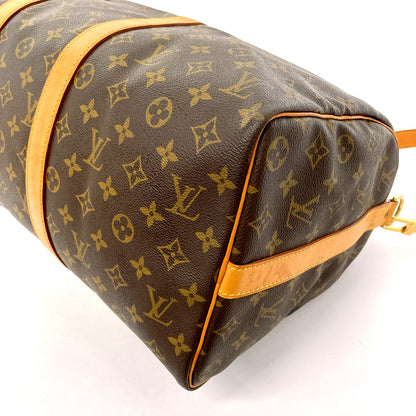 LOUIS VUITTON Boston Duffel bag M41418 Monogram canvas, tanned leather Brown Keepall  bandouliere 45