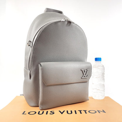 LOUIS VUITTON Backpack M59325 Taurillon Clemence gray Aerogram Take off