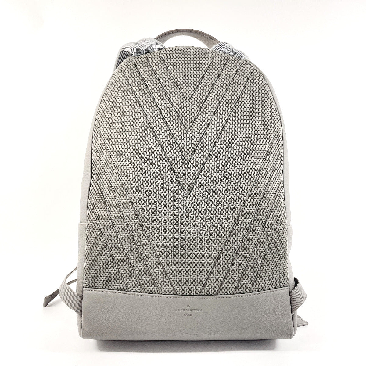 LOUIS VUITTON Backpack M59325 Taurillon Clemence gray Aerogram Take off