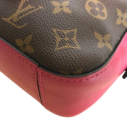 LOUIS VUITTON Shoulder Bag M43557 Monogram canvas Brown pink Handbag Saintonge