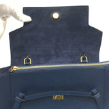 CELINE Handbag Bag Semi Shoulder Bag flap Belt bag mini Calfskin 176103ZVA.07DS Navy Women Used Authentic