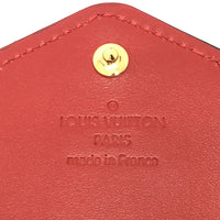 LOUIS VUITTON Long Wallet Purse M90489 Monogram Vernis Red Monogram Vernis Portefeuille Sarah Bird Bird Women Used Authentic