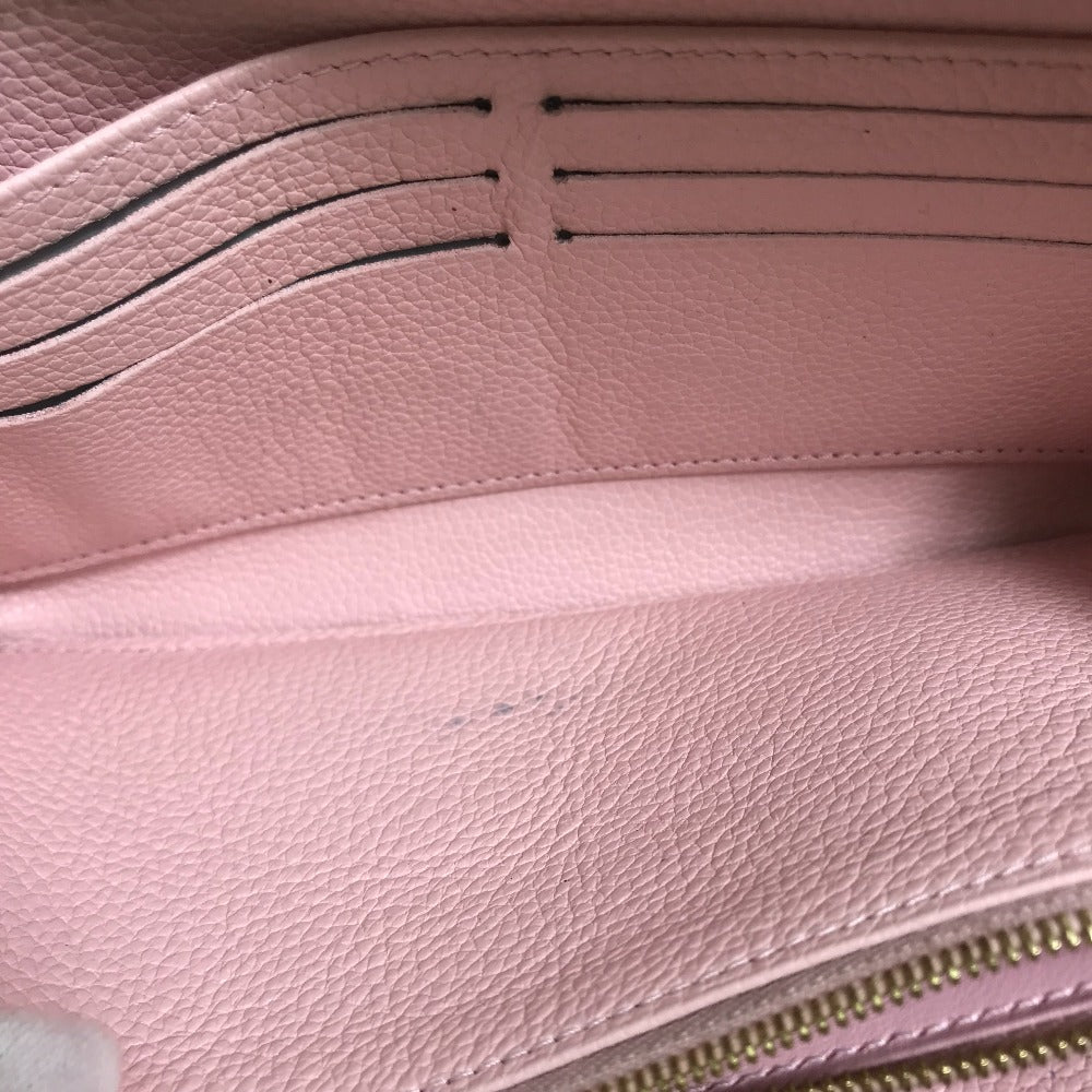 LOUIS VUITTON Long Wallet Purse M80403 Monogram Ann Platt Leather pink Monogram Ann Platt By the pool