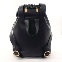 Salvatore Ferragamo Backpack Gancini leather AT-21 6232 black Women Used Authentic