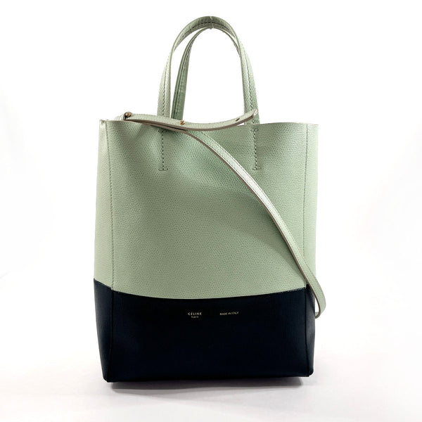 CELINE Handbag 2WAY Bar Tikal Kaba Small leather 176163 green Women Used Authentic