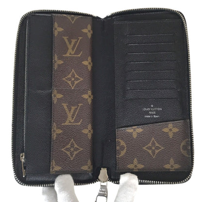 LOUIS VUITTON Long Wallet Purse M60109 Monogram macacer Brown Zippy wallet