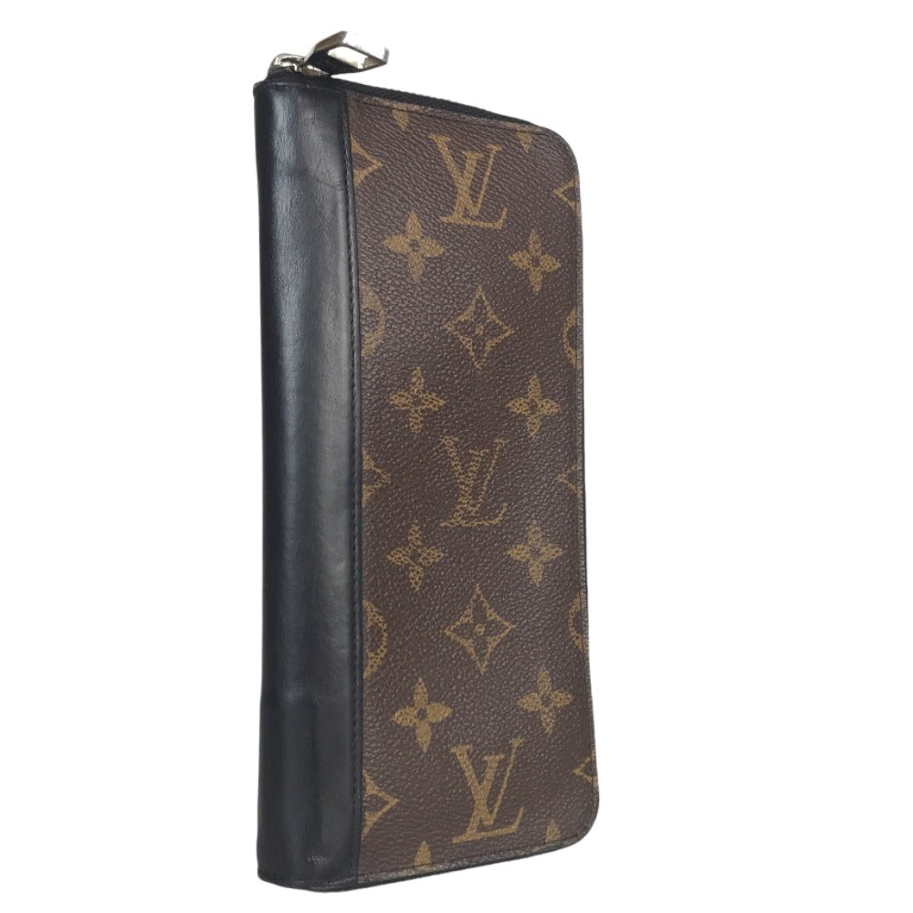 LOUIS VUITTON Long Wallet Purse M60109 Monogram macacer Brown Zippy wallet