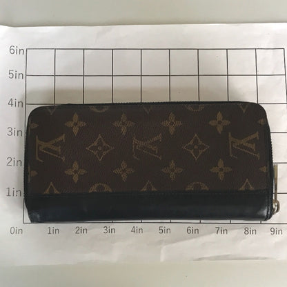 LOUIS VUITTON Long Wallet Purse M60109 Monogram macacer Brown Zippy wallet