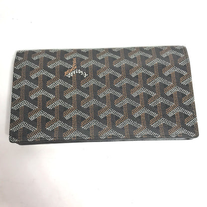 GOYARD Long Wallet Purse PVC leather Brown Herringbone Long wallet mens Used Authentic