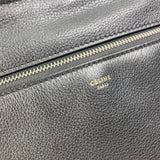 CELINE Handbag Shoulder Bag Tote Bag Shoulder Bag logo Edge leather black Women Used Authentic