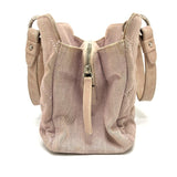 CHANEL Tote Bag Handbag COCO Mark CC Matrasse Cotton canvas Pink Women Used Authentic