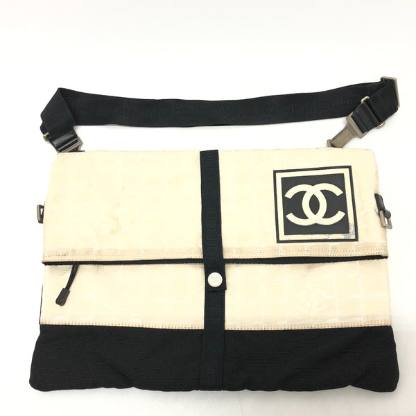 CHANEL Shoulder Bag Sports line CC COCO Mark New travel line canvas white Women Used Authentic