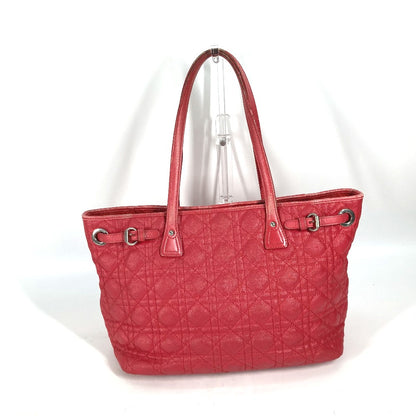 Dior Shoulder Bag Coated canvas, leather Red type Bag Tote Bag Canage Women Used Authentic