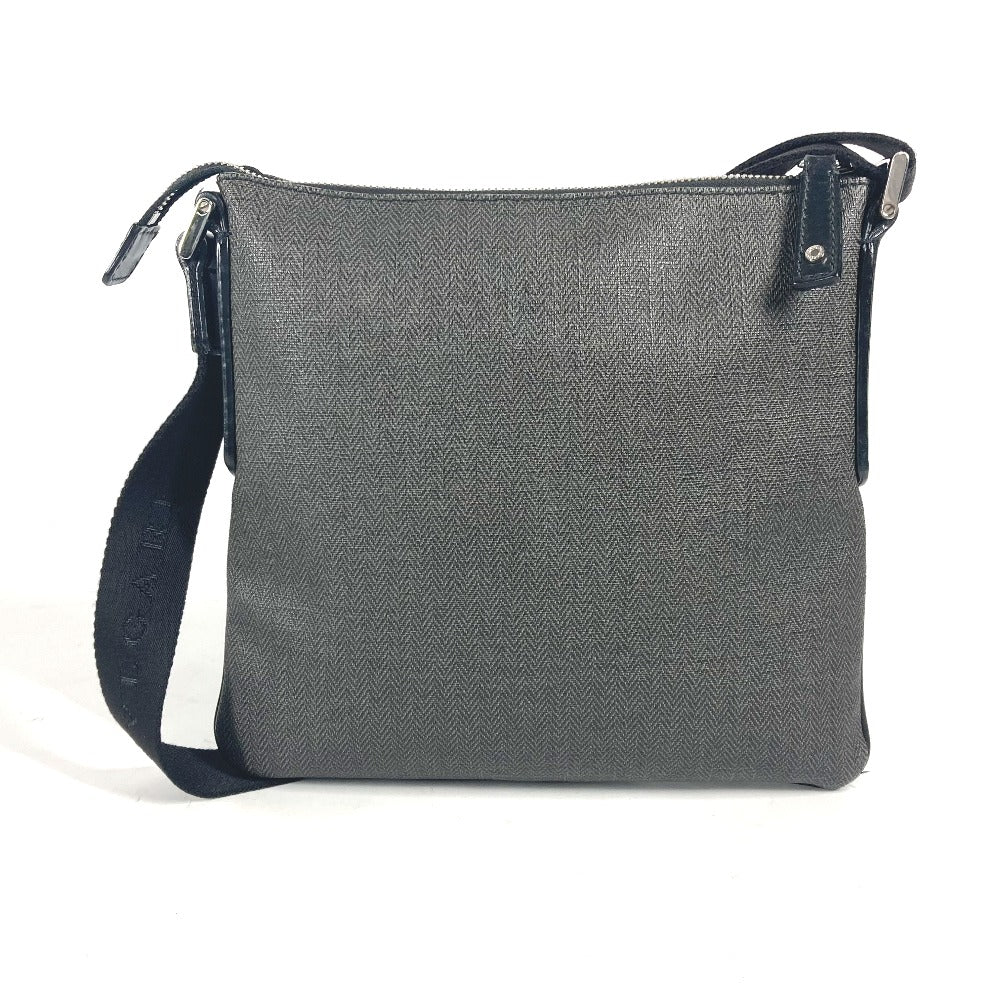 BVLGARI Shoulder Bag PVC / Leather gray Pochette Weekend logo